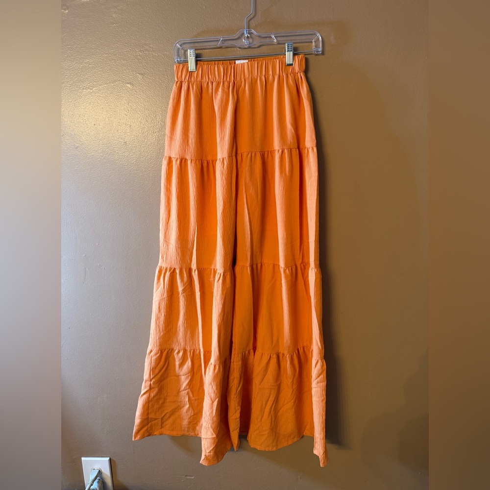 Orange Flowy Pants
